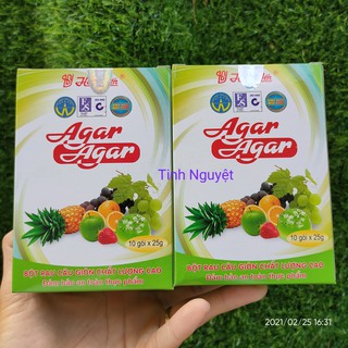 Combo 2 hộp Bột rau câu giòn Agar Hoàng Yến Hải Phòng (Loại 25gram)