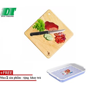 Thớt vuông mỏng Gỗ Đức Thành 03901- TẶNG KHAY ÚP LY