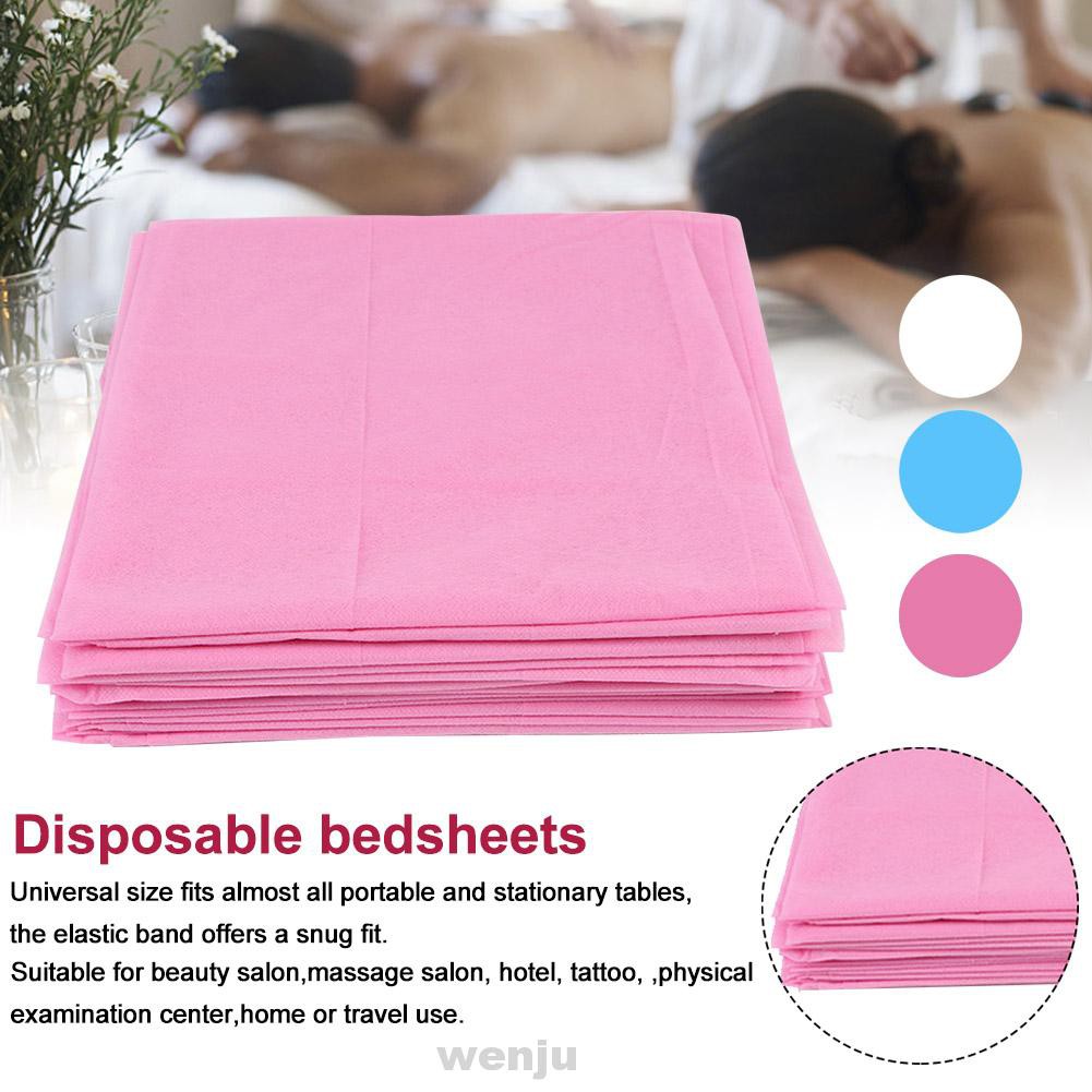 10pcs 80x180cm Solid Business Trip Tattoo Travel Spa Salon For Massage Bed Sauna Hotel Disposable Sheets