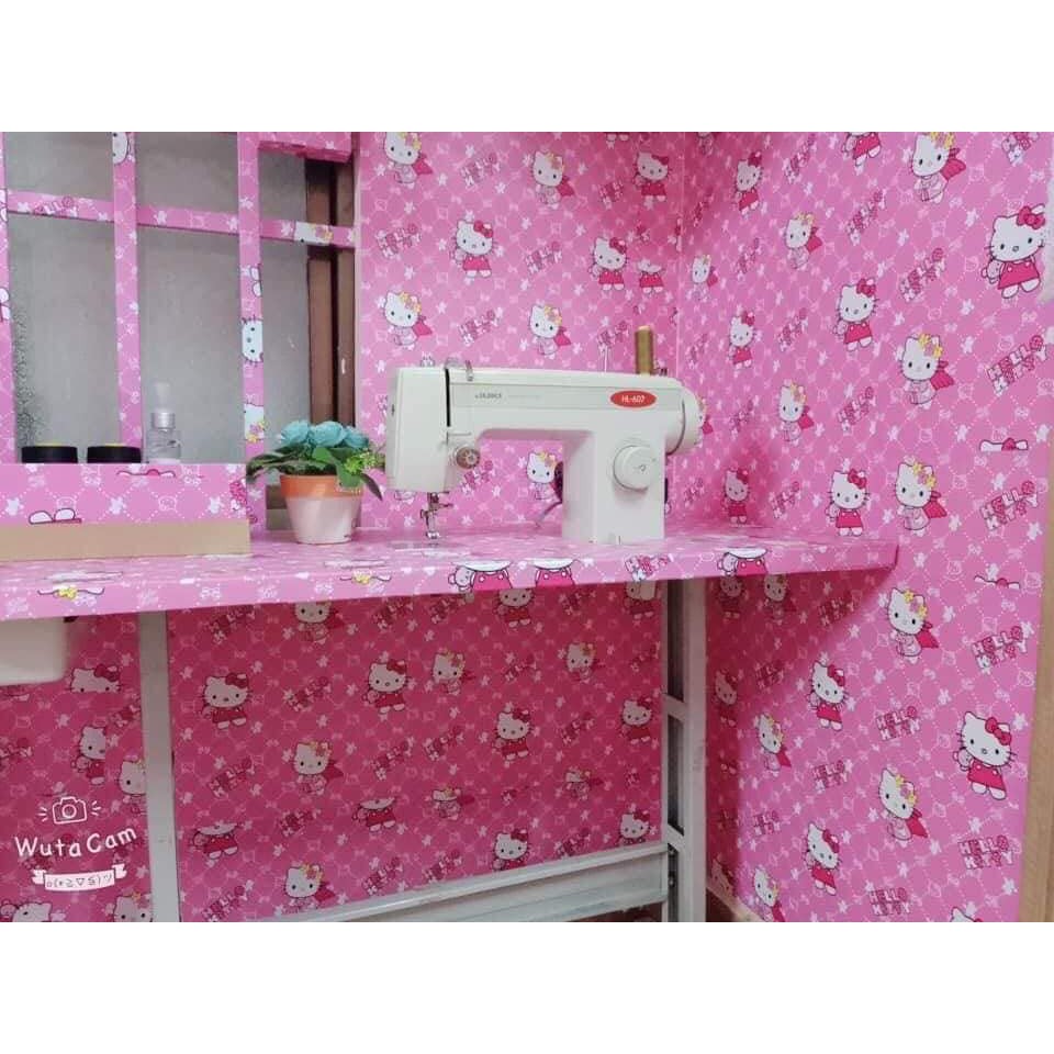 Giấy Dán Tường HelloKitty𝑭𝒓𝒆𝒆𝒔𝒉𝒊𝒑Giấy Decor Phòng Ngủ Có Keo Sẵn Quận 0.45 x 10m