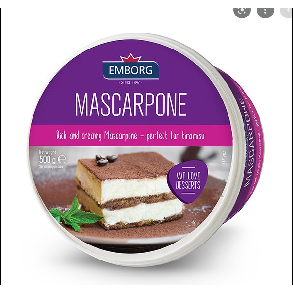 Phô mai Mascarpone Emborg 500gr