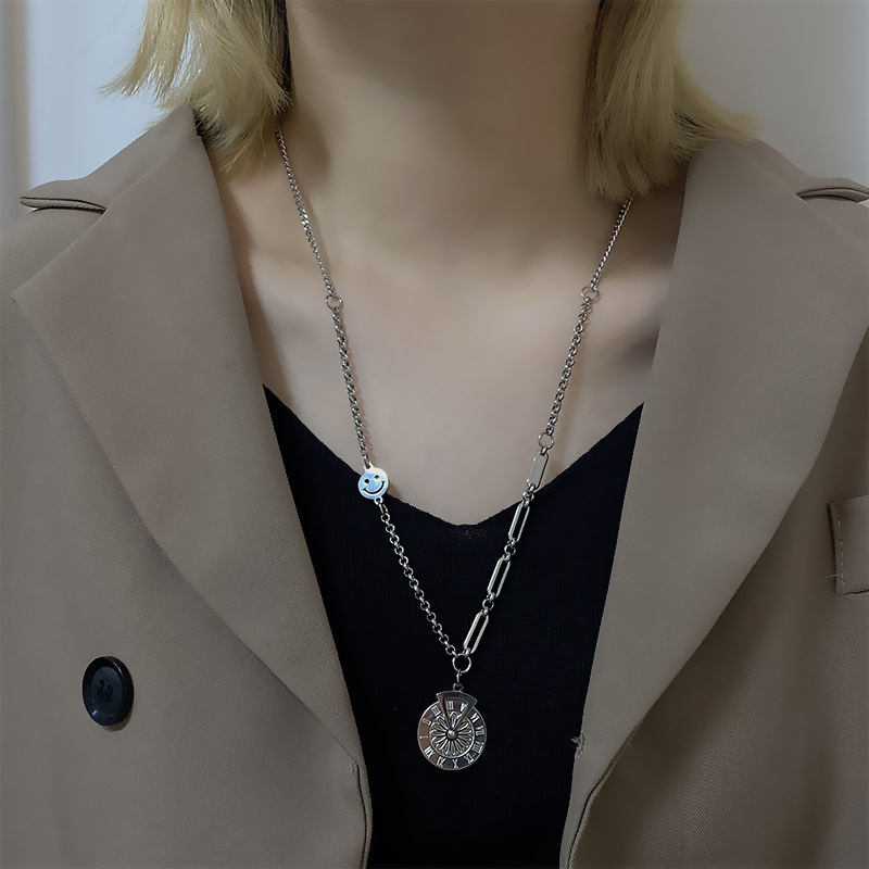 Dây Chuyền Mặt Số La Mã Phong Cách Hip Hop Đường Phố 22827