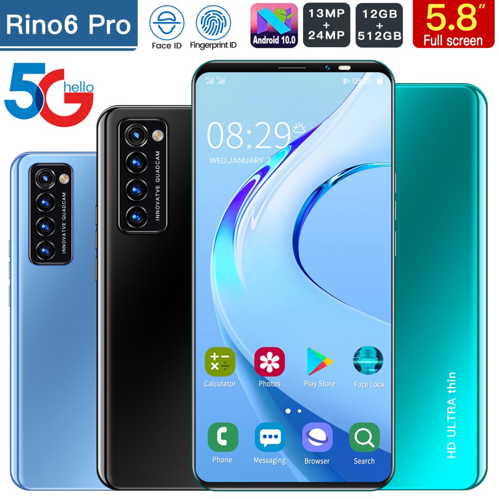 OPPO Điện thoại Rino 6 Pro màn hình lớn HD Android 5G dung lượng lớn thẻ kép ở chế độ chờ | BigBuy360 - bigbuy360.vn