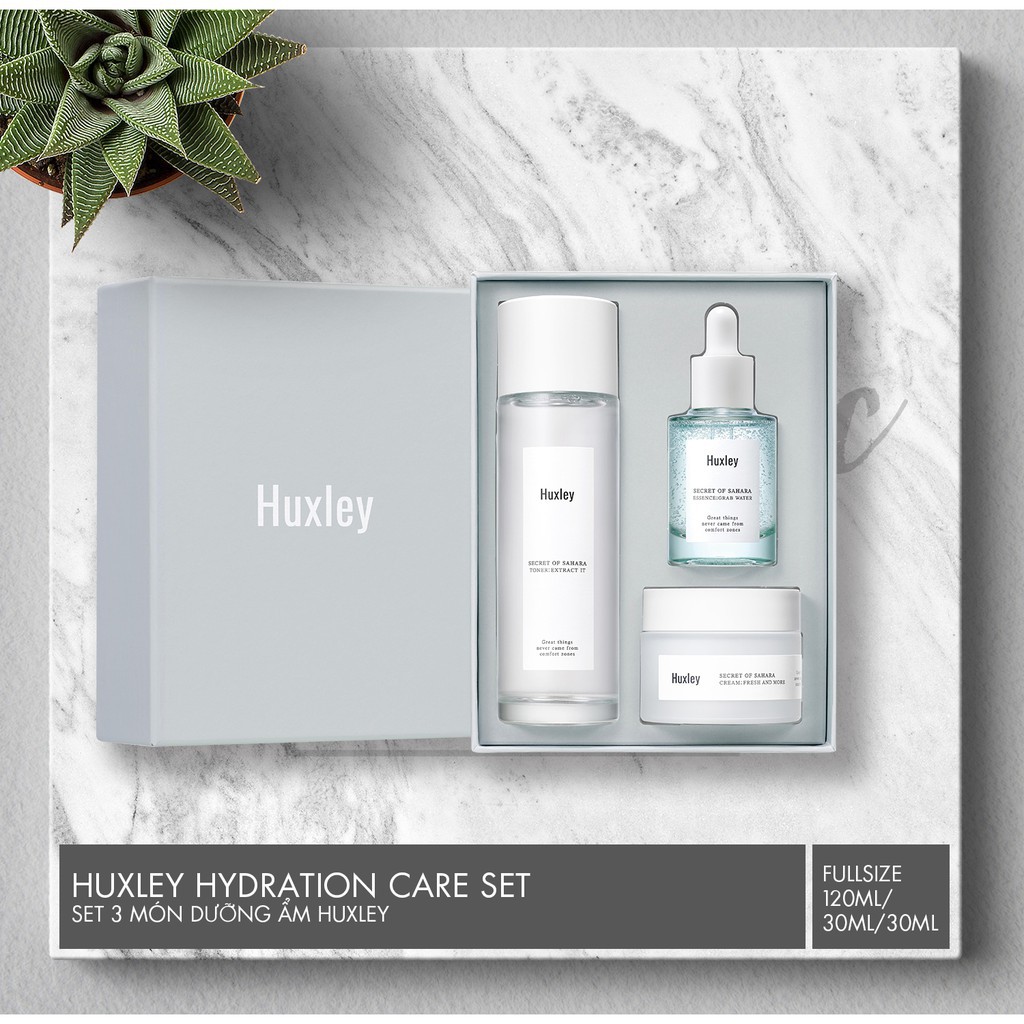 Bộ Dưỡng Da Cấp Ẩm Dành Cho Da Dầu Huxley Hydration Trio Set | BigBuy360 - bigbuy360.vn
