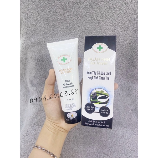 Kem Tẩy Tế Bào Chết NGÂN ANH GIA TRUYỀN 100g Hoạt Tính Than Tre
