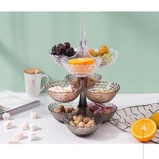 🧧🧧🧧 Khay đựng mứt Tết 3 tầng - Khay bánh kẹo - Khay đĩa 3 ô 🧧🧧🧧