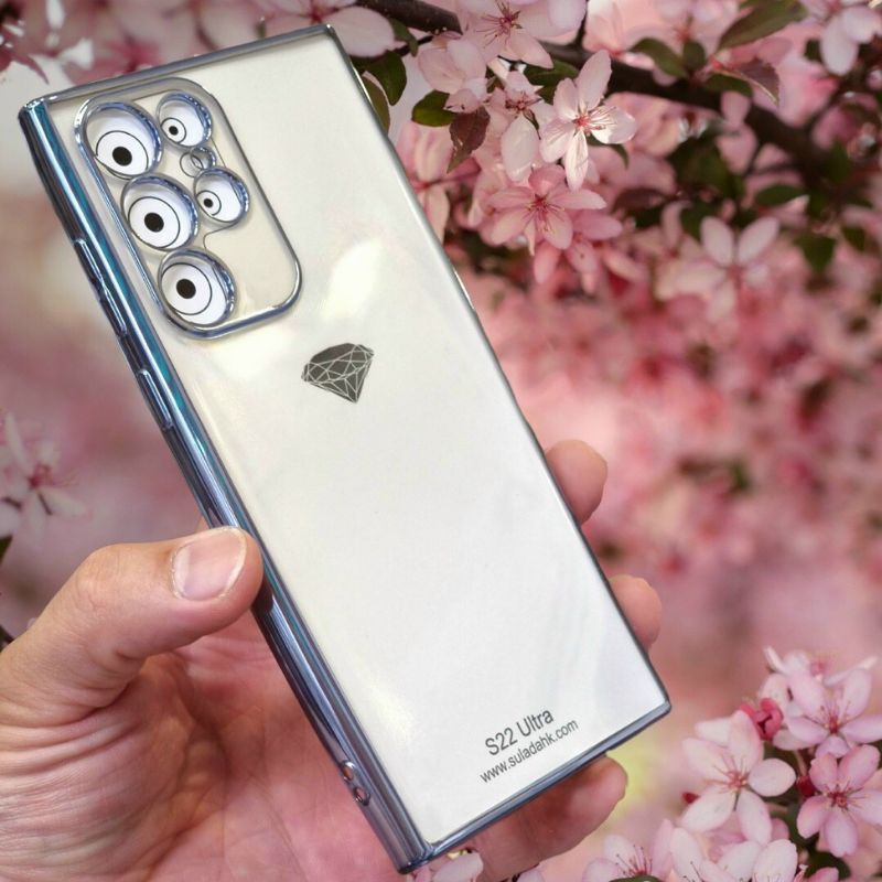 Ốp lưng sulada lưng trong viền màu Samsung S22 Ultra , S22 plus , S22 bảo vệ camera