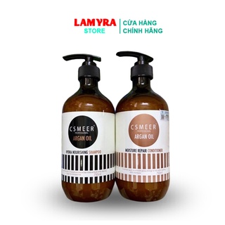 Cặp Dầu Gội Xả CSMEER ARGAN OIL 500ML Phục Hồi Hư Tổn - CHÍNH HÃNG Lamyra