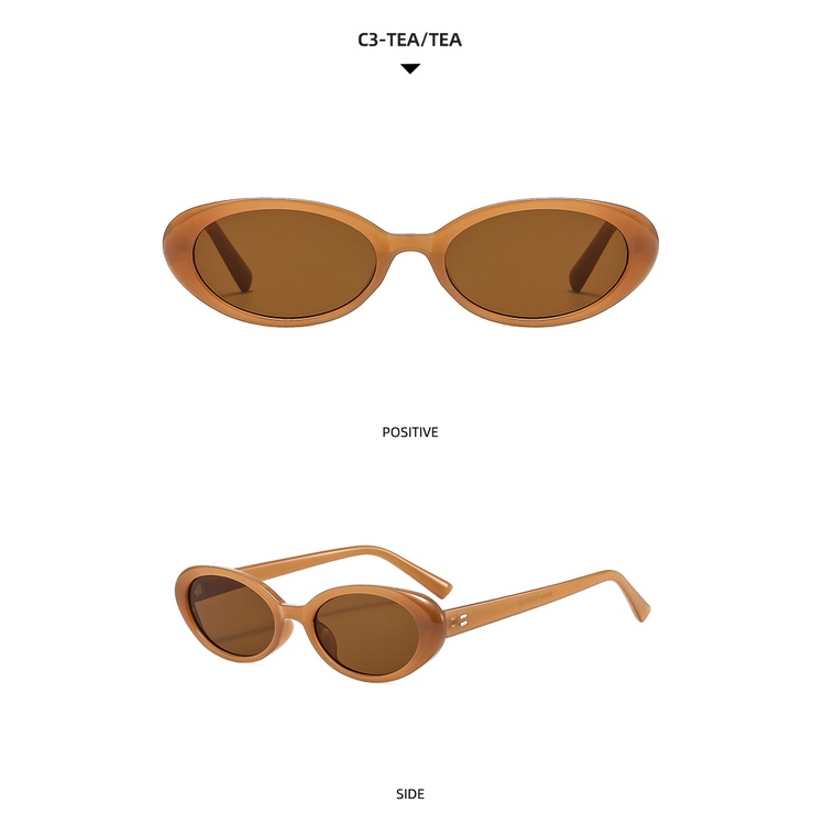 Kính mát gọng hình trái xoan thời trang unisex phong cách Âu Mỹ 2021