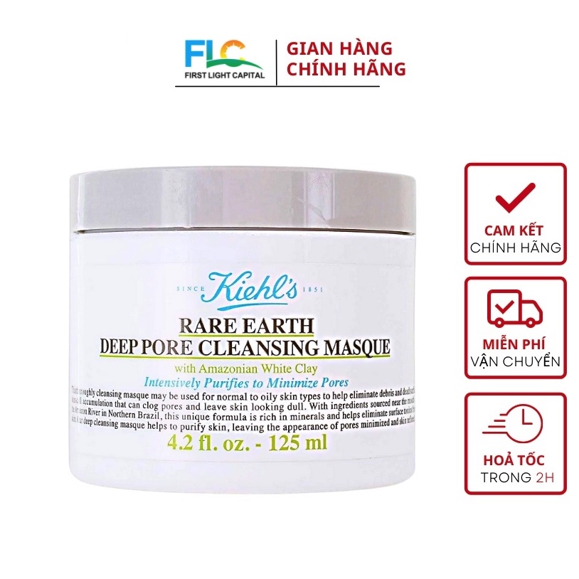 Kiehls Mặt nạ đất sét - Kiehl's Rare Earth Deep Pore Cleansing Masque 125ml