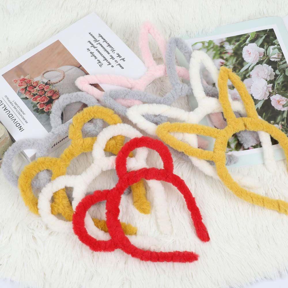 Băng Đô Tai Thỏ 15H Phủ Lông Xù Mềm Mại Hình Tai Chuột Mickey Dành Cho Trẻ Em Rửa Mặt