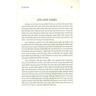Sách - Vật Chất Và Ký Ức (Matière Et Mémoire)