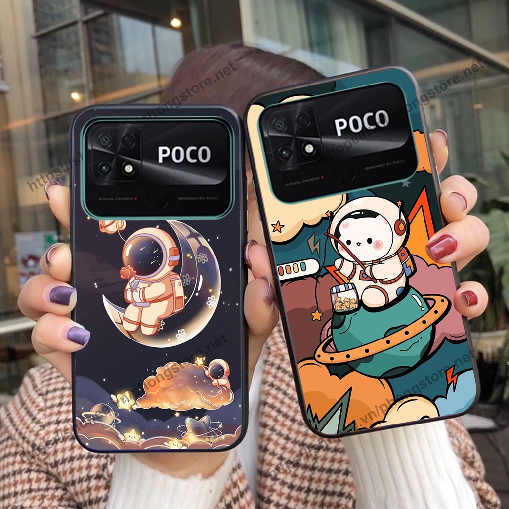 Ốp lưng Xiaomi Poco C40 vũ trụ phi hành gia cực hot siêu cute-rẻ-bền