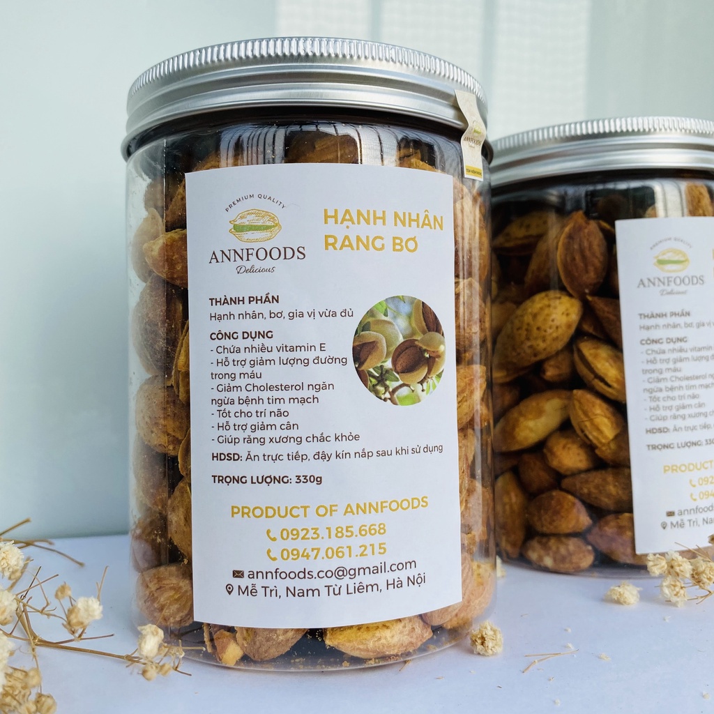 Hạt Hạnh Nhân Rang Bơ Hạt Hạnh Nhân Nguyên Vị Thơm Giòn, Giảm Cân, Ăn Kiêng – Annfoods