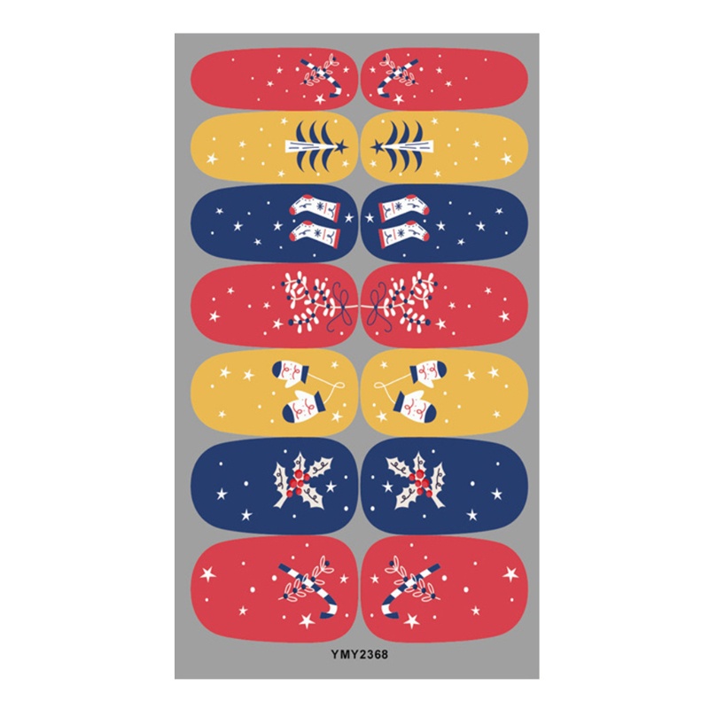 Miếng Dán Trang Trí Móng Tay Họa Tiết Giáng Sinh 3D Độc Đáo