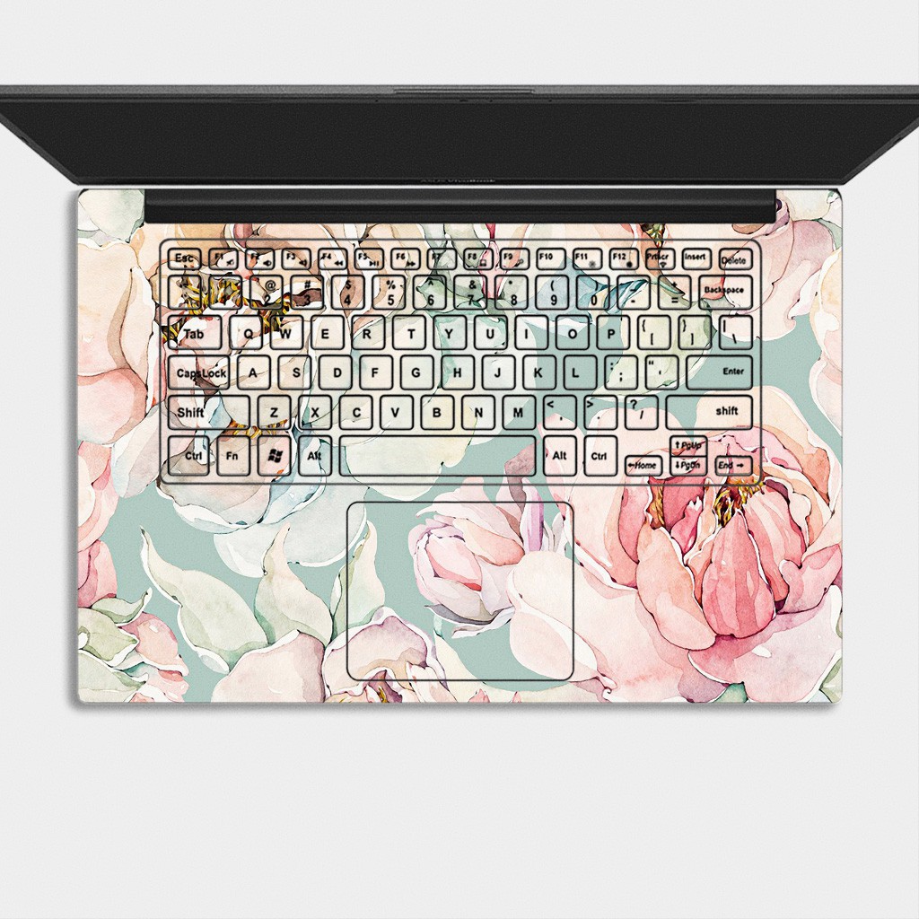 Bộ skin dán laptop mẫu FLORAL HLH 020/ Có mẫu decal dán cho tất cả các hãng máy tính