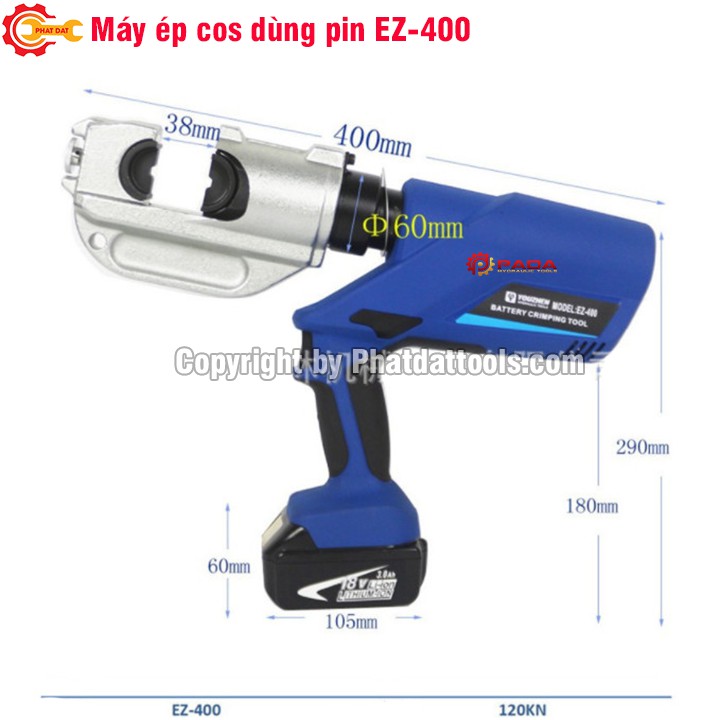 Máy Ép Cos Thủy Lực Dùng Pin EZ-400 [Bảo hành 6 tháng]