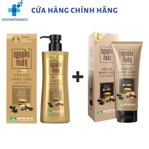 Bộ dầu gội xả Nguyên Xuân vàng - Dành cho người tóc bết, da đầu dầu - Giúp tóc bồng bềnh, óng ả