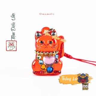 Mèo may mắn omamori thắng lợi, mèo thành công - may mắn,kyoto, nhật bản
