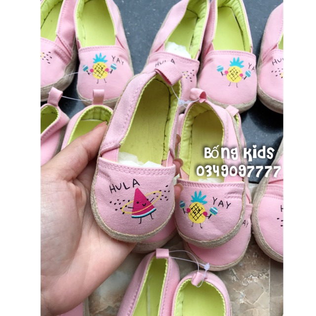 Slip On Bé Gái Hula Yay Hồng