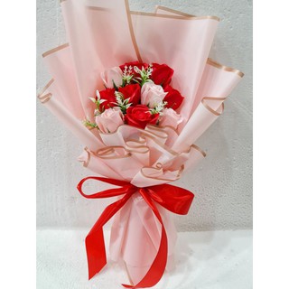 hoa hồng sáp thơm bó 10 bong (ảnh thật)