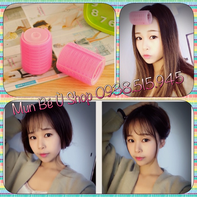 Set 10 cái Lô gai 2 lớp quấn cúp đuôi tóc xoăn cụp