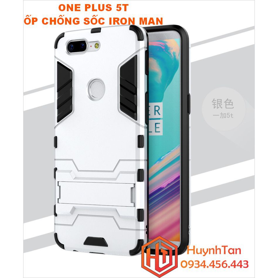 Ốp lưng Oneplus 5T cao su chống sốc iron man Ver 1