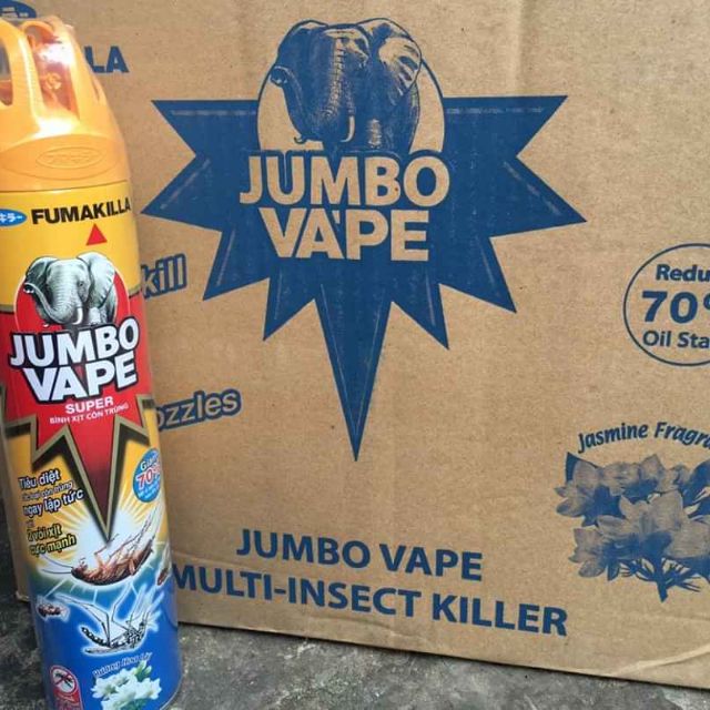 Xịt côn trùng jumbo vape hương lài 600ml và 660ml