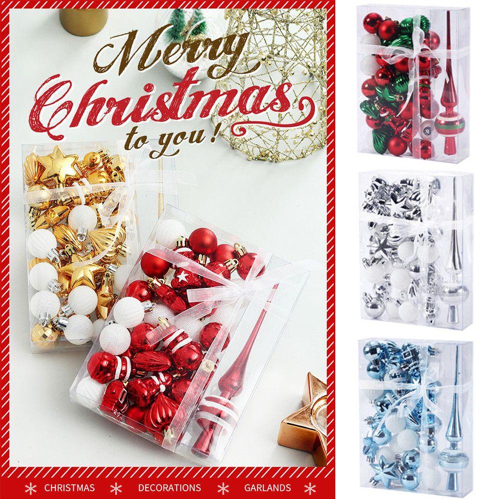 Set 1 / 34 Trái Châu Trang Trí Cây Thông Noel