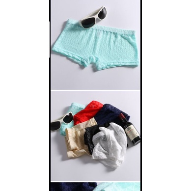 [free ship 50k + che tên đơn hàng] quần lót nam, quần lót boxer lưới cao cấp phù hợp mọi lứa tuổi (hình chụp tại shop)