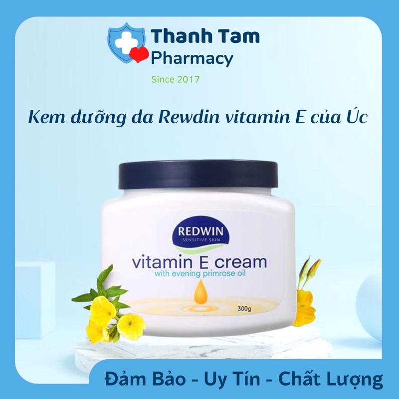 Kem dưỡng da REDWIN Vitamin E Cream và hoa anh thảo 300g của Úc giúp mềm mịn da | BigBuy360 - bigbuy360.vn