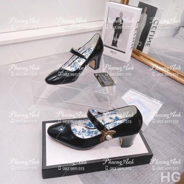 Giầy Dior Đen Bóng Quai Ong Full Size 35-39