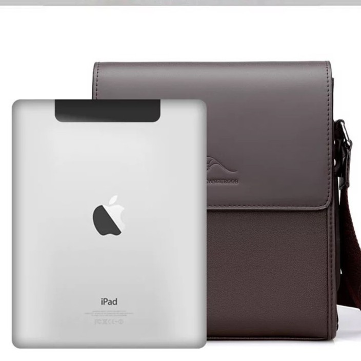 Túi đeo chéo nam da bò cao cấp ZHIZUNCANGUROOS kiểu túi đứng - túi ngang (Nâu-Đen)_TUIVIYANTV | BigBuy360 - bigbuy360.vn