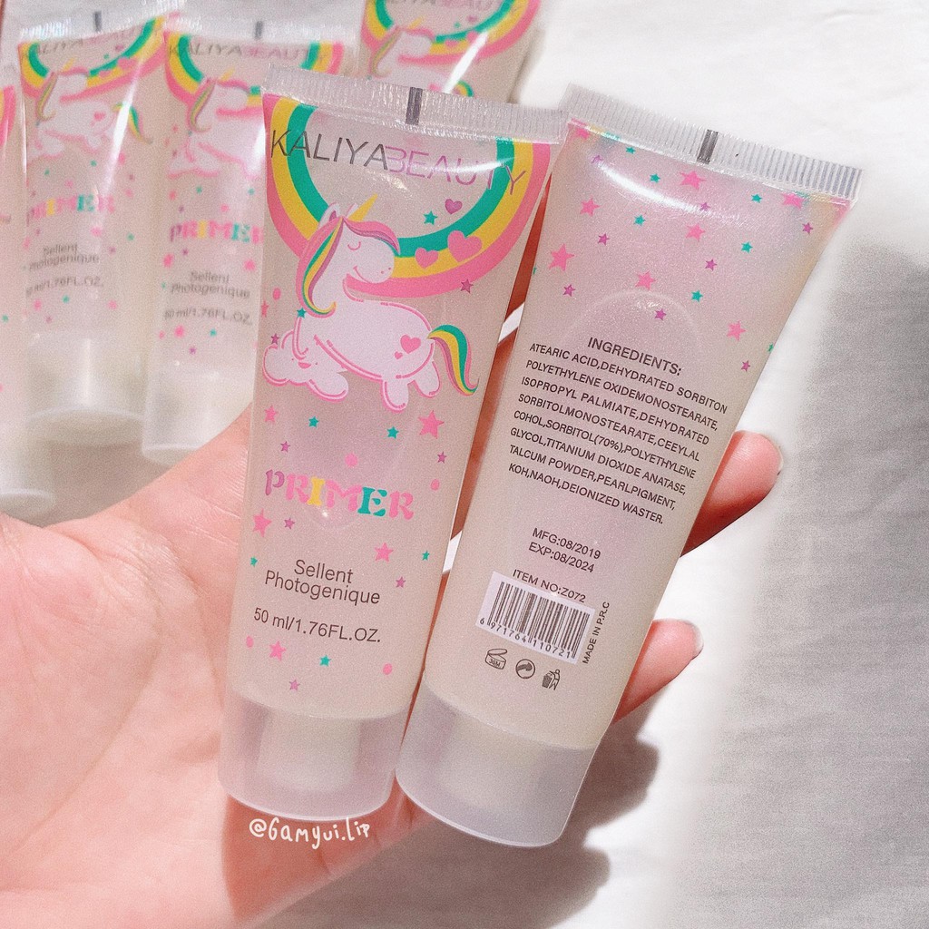 [Bb112] 🎠🍓🥑 Kem Lót Trong Suốt, Bắt Sáng Kaliya Beauty Primer Cho Làn Da Căng Bóng Rạng Ngời - Y321-D12T1 21 DQ638