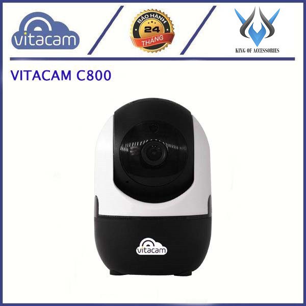 Camera IP Wifi Vitacam C800 2.0MP FullHD 1080P hồng ngoại ban đêm - đàm thoại 2 chiều (Trắng)