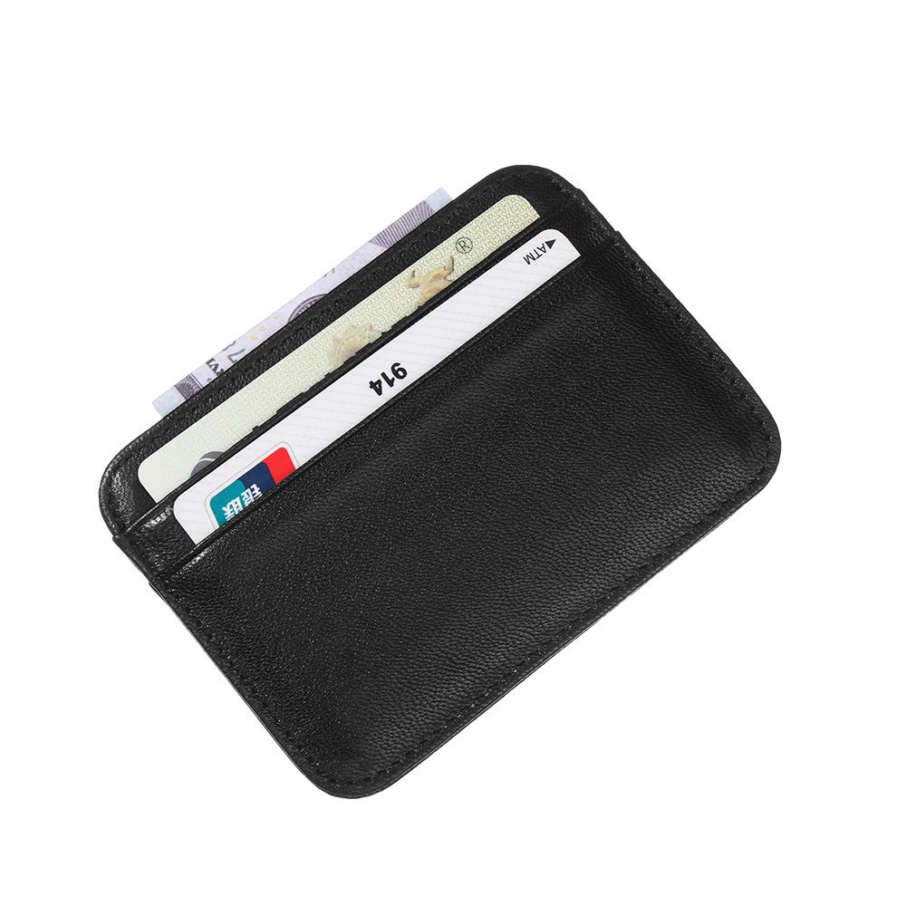 Ví Da Cừu Thật Mini Có Ngăn Đựng Thẻ Thời Trang Sang Trọng Cho Nam