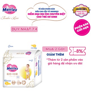 Tã/bỉm dán cao cấp Merries Tender Love size XL - 27 miếng (Cho bé 12 - 20kg)