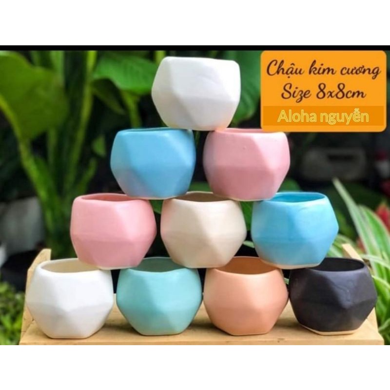 Chậu bát tràng mini đủ mẫu.bao bể khi giao.