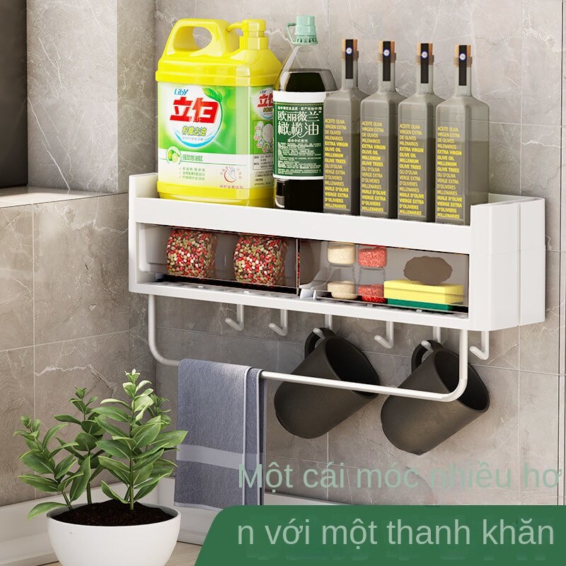 Mới Kệ Đựng Đồ Dùng Nhà Bếp Gắn Tường Đa Năng Sức Chứa Lớn Không Cần Khoan Tiện Dụng