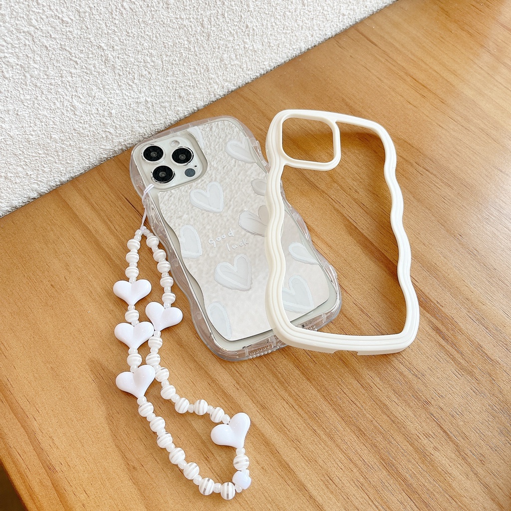 Ốp Điện Thoại tpu Mềm Tráng Gương Họa Tiết Trái Tim Cho iphone 13 pro max ins12 pro max 11 pro max xsmax