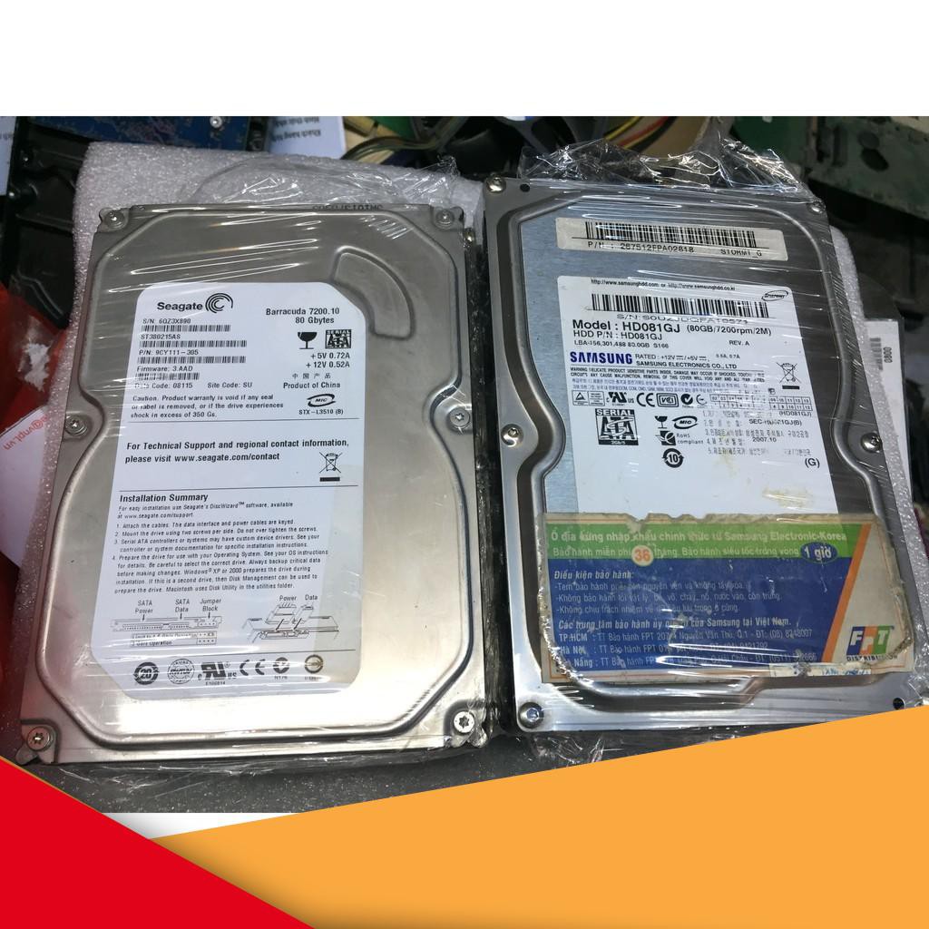 {GOOD} Ổ Cứng HDD Máy tính PC chuẩn SATA 80Gb