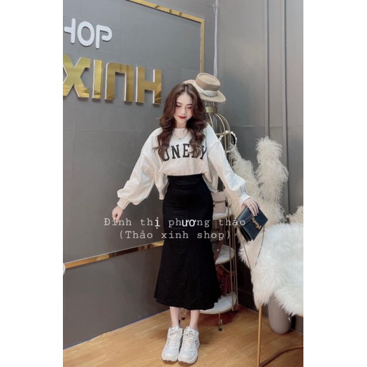 SET LONELY MIX CHÂN VÁY ĐUÔI CÁ 2 MÀU