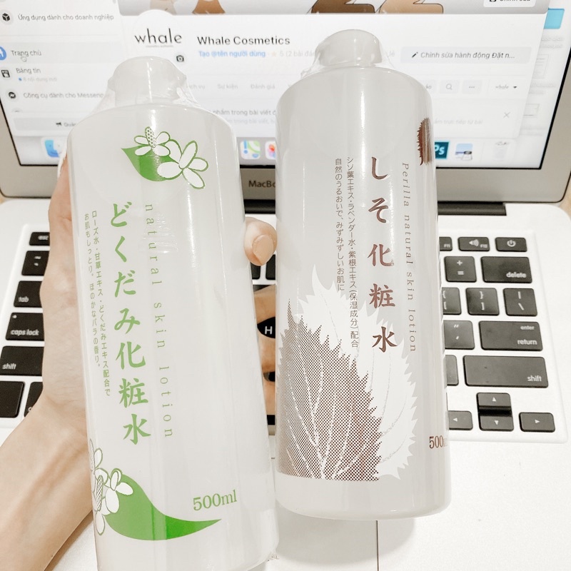 Nước Hoa Hồng Chinoshio Dokudami Natural Skin Lotion Toner 500ml