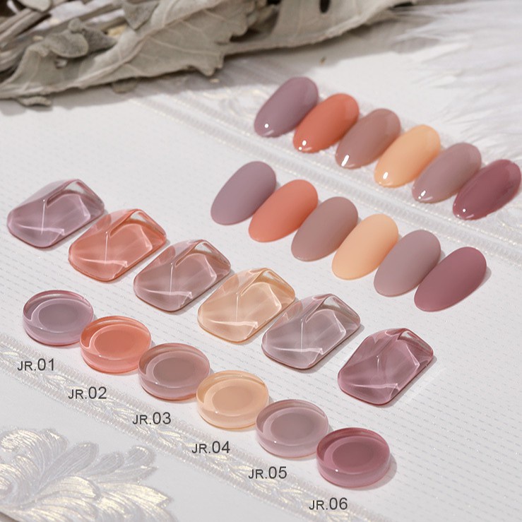 Sơn gel AS sơn nail sơn móng tay gel tone màu hồng kem nude kem phụ kiện nail NAIL SUZY mã JR 15ml