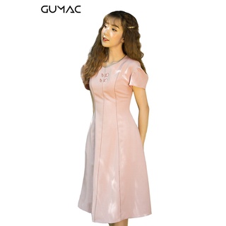 Đầm 8 mảnh thêu hoa GUMAC DA326_HONG