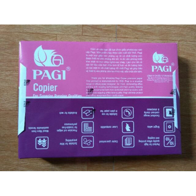 500 tờ giấy in Pagi A4 DL65  Khả năng bắt mực cao cho phép in, photocopy ra những văn bản, hình ảnh đẹp, có độ sắc nét c