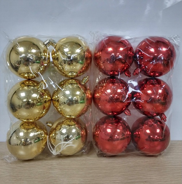 Châu bóng trang trí noel 6cm- 8cm -10cm trang trí cây thông noel