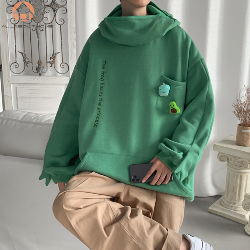 Áo Hoodie ABH Tay Dài Dáng Rộng Kiểu Dáng Con Ếch Dễ Thương | BigBuy360 - bigbuy360.vn
