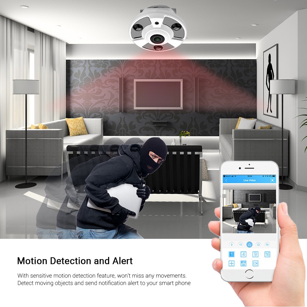 Camera An Ninh Hamrol Giám Sát Toàn Cảnh H.265 1.7MM 2MP/3MP/5MP