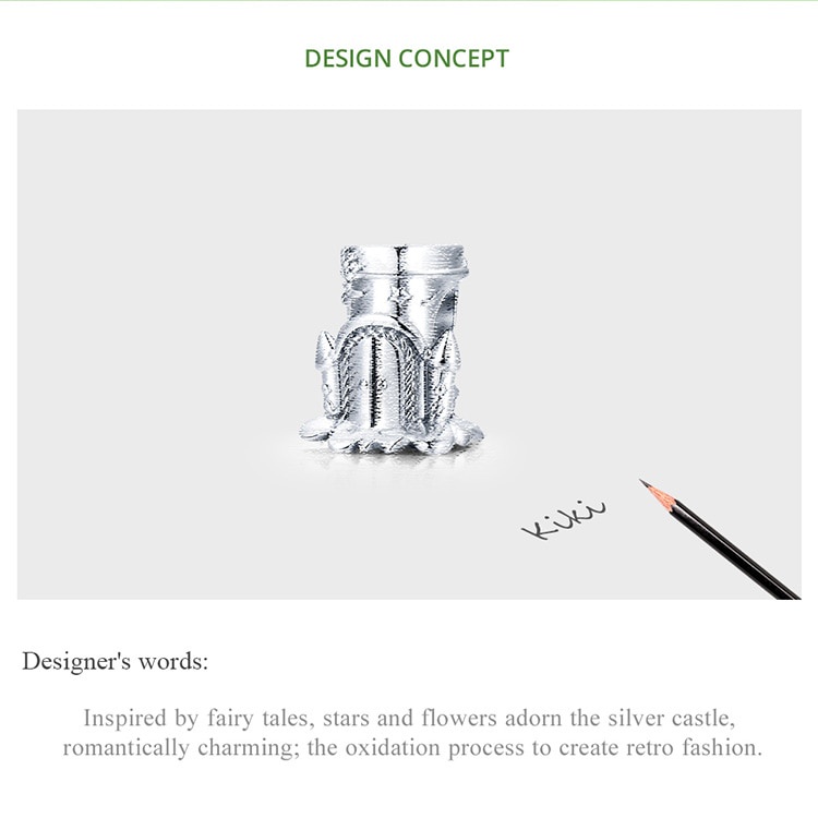 Mặt dây bamoer bạc 925 hình động vật hoạt hình cho vòng tay/ dây chuyền SCC1866